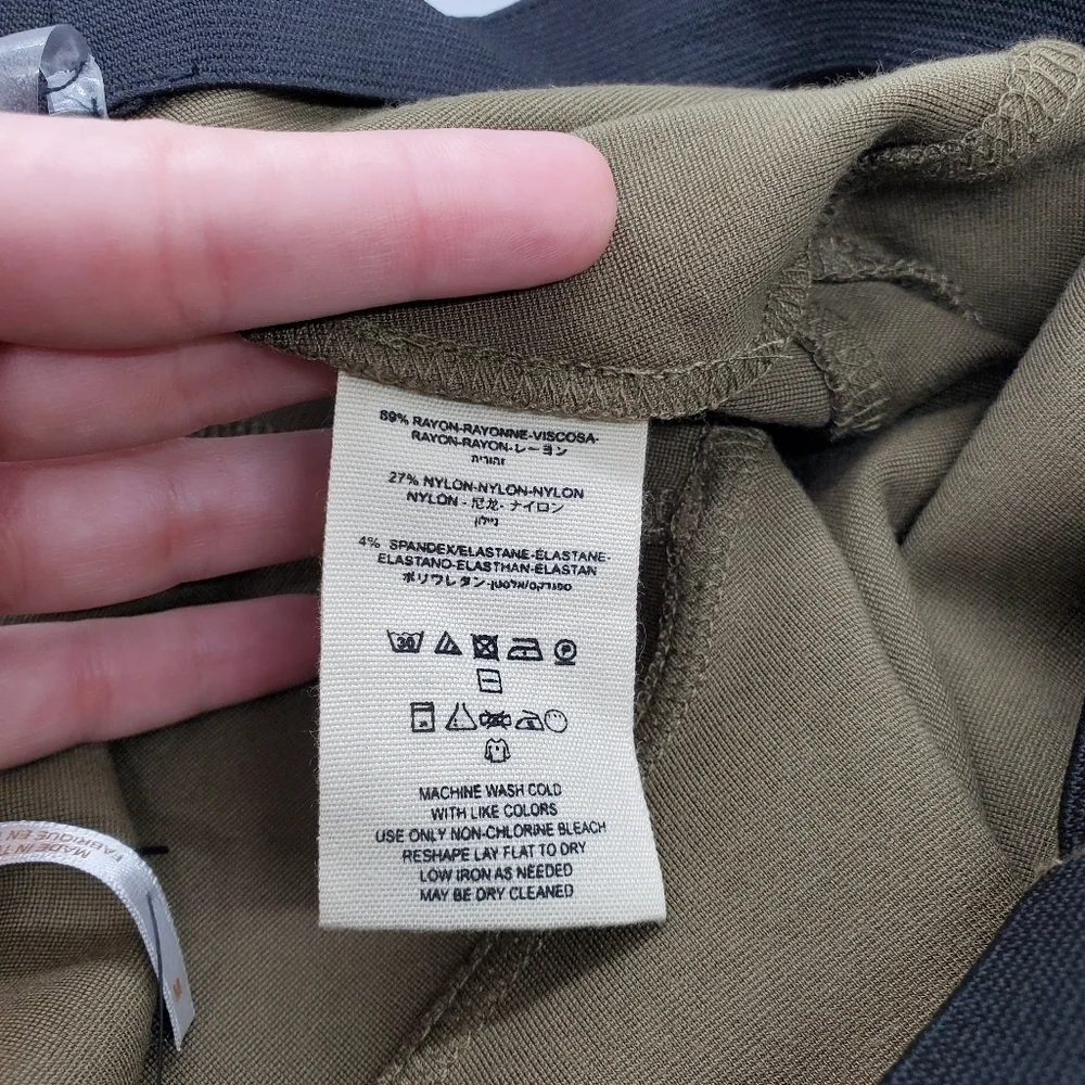 NWOT Free People Army Green Pleated High Waist Mini Skirt